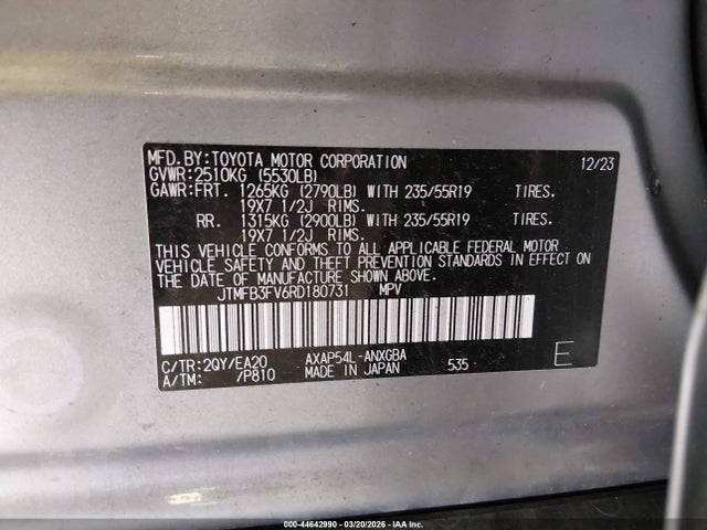 2024 TOYOTA RAV4 PRIME JTMFB3FV6RD180731 Photo 8