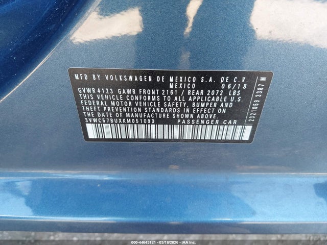 2019 VOLKSWAGEN JETTA 3VWC57BUXKM051090 Photo 8