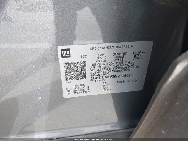 2022 GMC ACADIA 1GKKNMLS5NZ119622 Photo 8