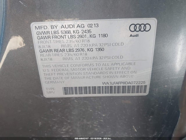 2013 AUDI Q5 WA1LFAFP8DA072225 Photo 8