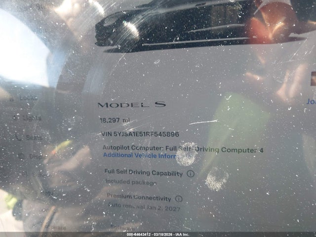 Продаж на аукціоні авто 2024 Tesla Model S Long Range, vin: 5YJSA1E51RF545896, номер лоту: 44643412