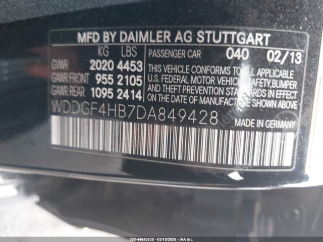 Продаж на аукціоні авто 2013 Mercedes-benz C 250 Sport, vin: WDDGF4HB7DA849428, номер лоту: 44643538