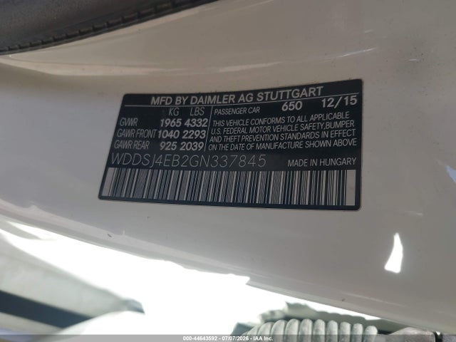Mercedes-Benz CLA 250 2016 WDDSJ4EB2GN337845 Image 9