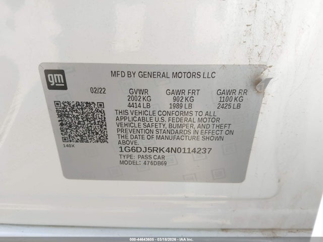 Cadillac Ct4 Luxury 2022 1G6DJ5RK4N0114237 Image 9