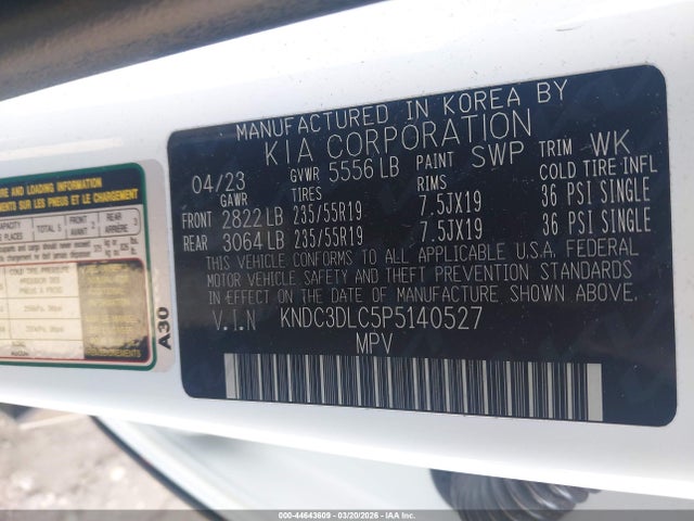 KNDC3DLC5P5140527 KIA Ev6 Wind