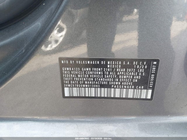 2021 VOLKSWAGEN JETTA 3VWC57BU0MM013063 Photo 8