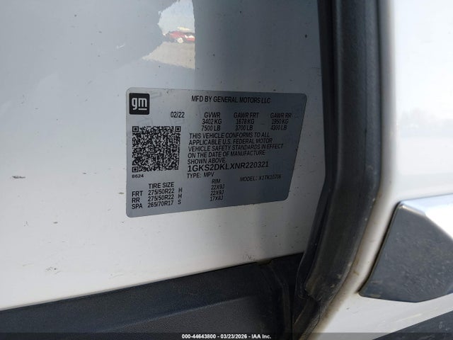 1GKS2DKLXNR220321 GMC Yukon 4wd Denali
