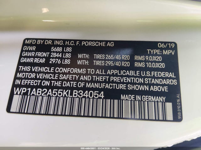 2019 PORSCHE MACAN WP1AB2A55KLB34054 Photo 8