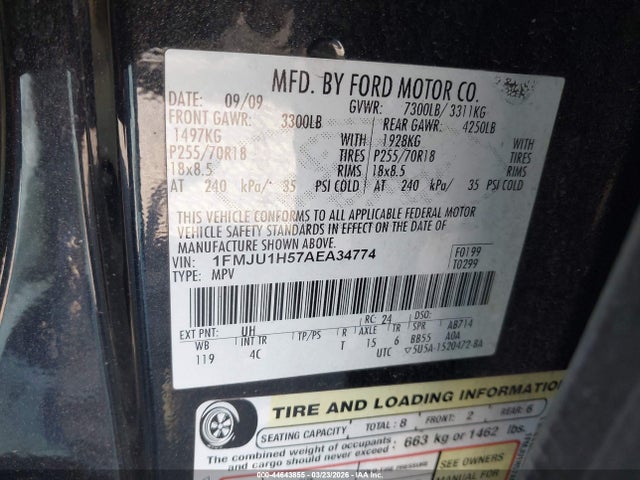 2010 FORD EXPEDITION 1FMJU1H57AEA34774 Photo 8