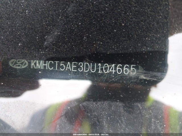 2013 Hyundai Accent Gs მანქანა იყიდება აუქციონზე, vin: KMHCT5AE3DU104665, აუქციონის ნომერი: 44643894