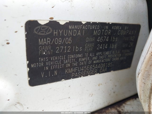 Aukcja sprzedaży 2005 Hyundai Xg350 L, vin: KMHFU45E65A408185, numer aukcji: 44643914