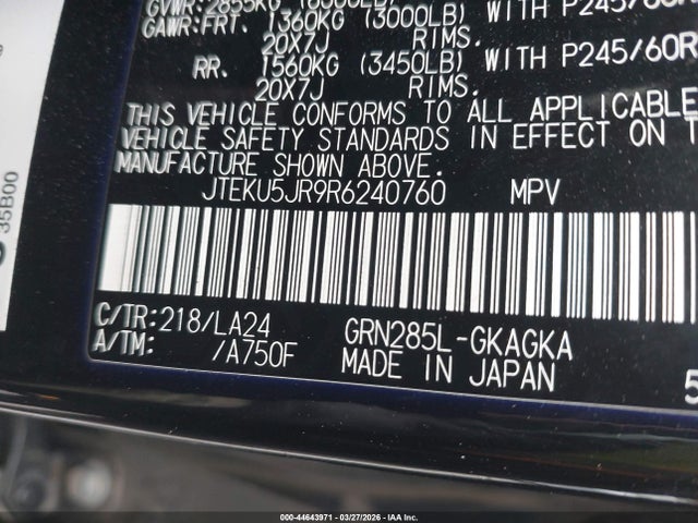 2024 TOYOTA 4RUNNER JTEKU5JR9R6240760 Photo 8