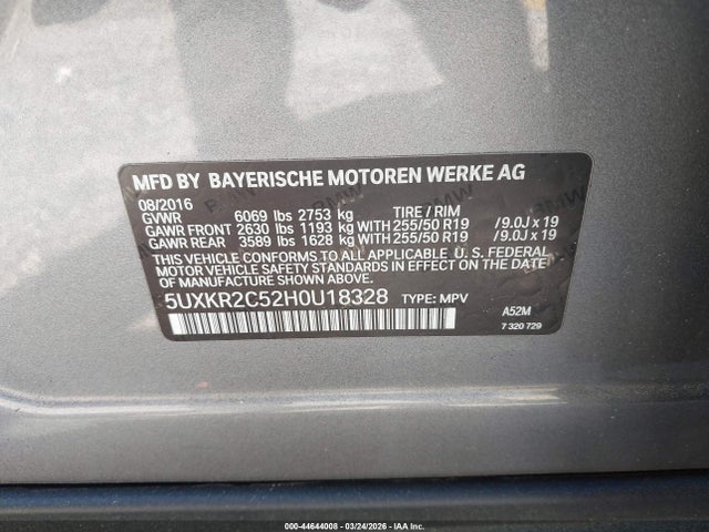 2017 BMW X5 5UXKR2C52H0U18328 Photo 8