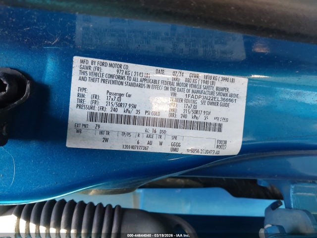 Ford Focus Titanium 2014 1FADP3N22EL366661 Image 9