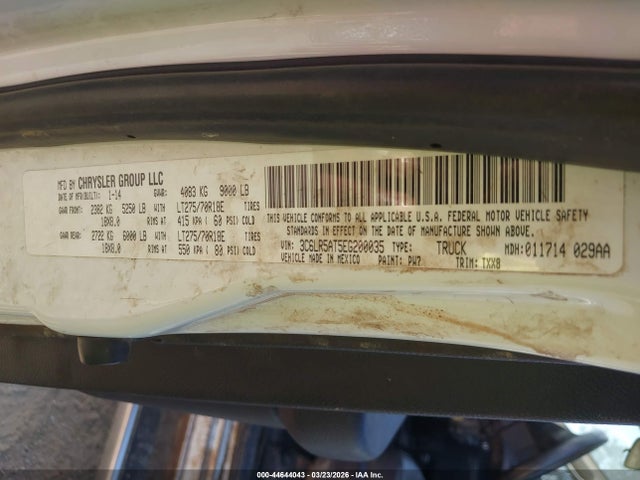 2014 Ram 2500 Tradesman მანქანა იყიდება აუქციონზე, vin: 3C6LR5AT5EG200035, აუქციონის ნომერი: 44644043