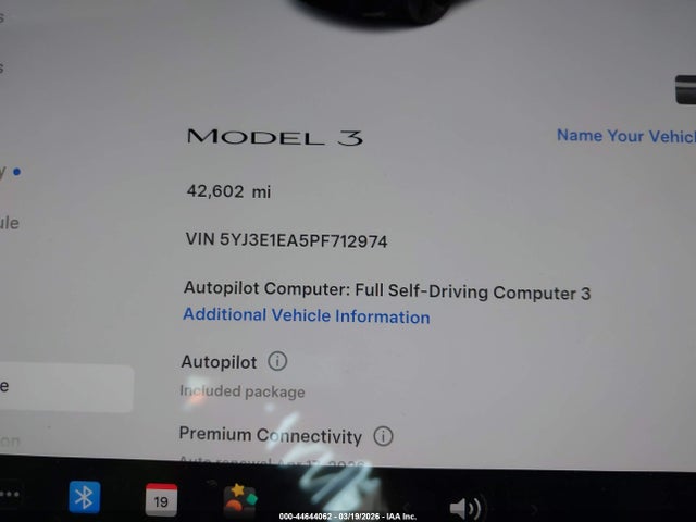 Aukcja sprzedaży 2023 Tesla Model 3 Rear-wheel Drive, vin: 5YJ3E1EA5PF712974, numer aukcji: 44644062