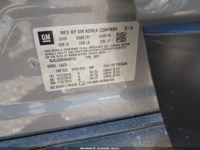Продаж на аукціоні авто 2019 Buick Encore Fwd Preferred, vin: KL4CJASB5KB860153, номер лоту: 44644110