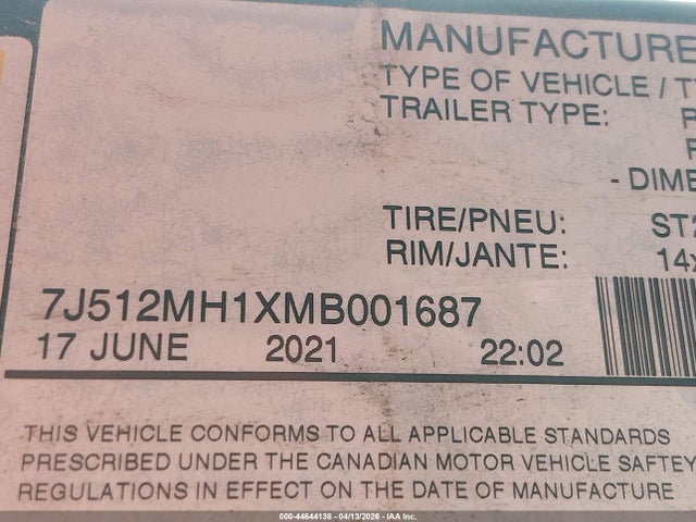 Продажа на аукционе авто 2021 Ranger Rt178, vin: RGR21971E121, номер лота: 44644138