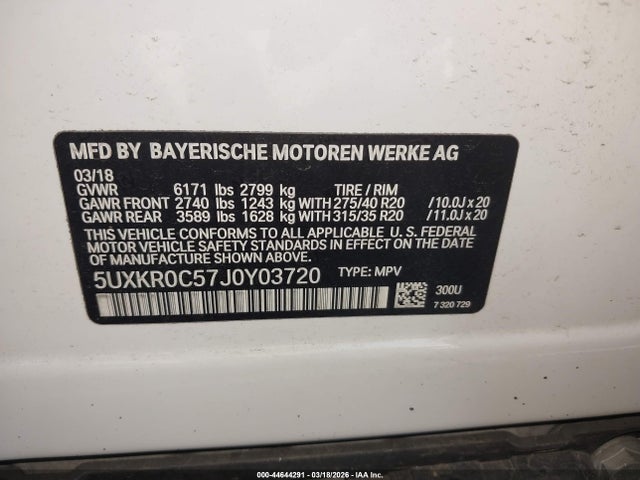 2018 BMW X5 5UXKR0C57J0Y03720 Photo 8