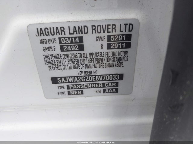 2014 JAGUAR XJ SAJWA2GZ0E8V70033 Photo 8