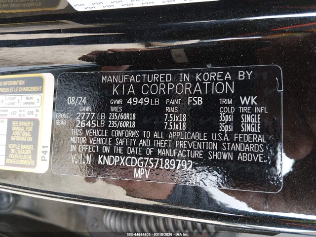 Продаж на аукціоні авто 2025 Kia Sportage Hybrid Sx-prestige, vin: KNDPXCDG7S7189792, номер лоту: 44644403