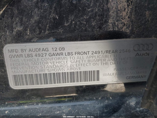 2010 AUDI A4 WAUFFAFL5AN038499 Photo 8