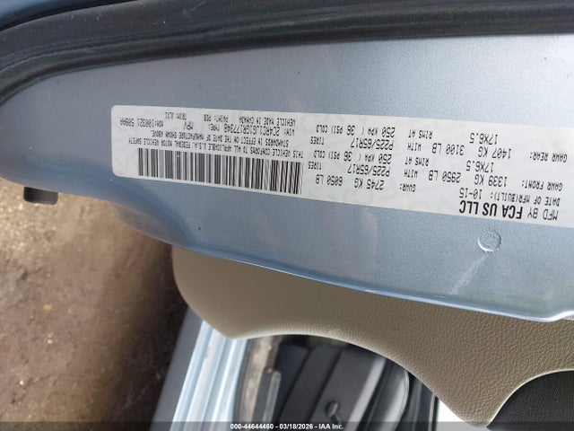 2016 Chrysler Town & Country Limited მანქანა იყიდება აუქციონზე, vin: 2C4RC1JG1GR177348, აუქციონის ნომერი: 44644460