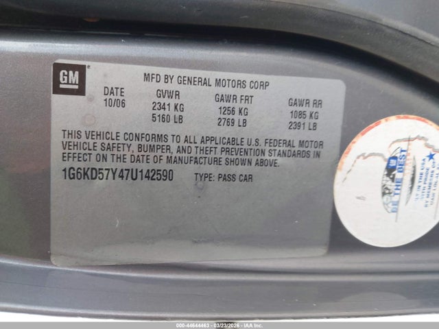 2007 CADILLAC DTS 1G6KD57Y47U142590 Photo 8