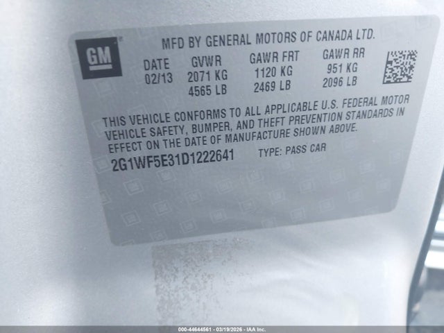 2013 CHEVROLET IMPALA 2G1WF5E31D1222641 Photo 8