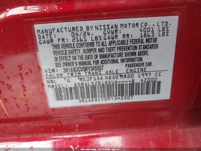 Nissan Sentra Sv Xtronic Cvt 2024 3N1AB8CV0RY345507 Image 9