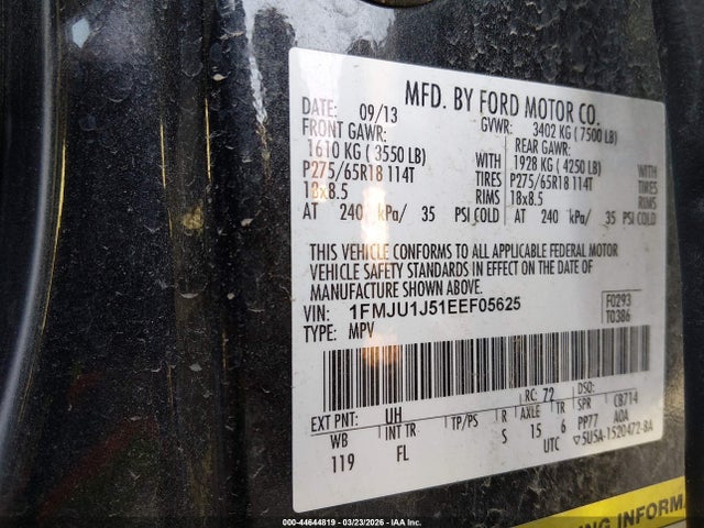 1FMJU1J51EEF05625 Ford Expedition Xlt
