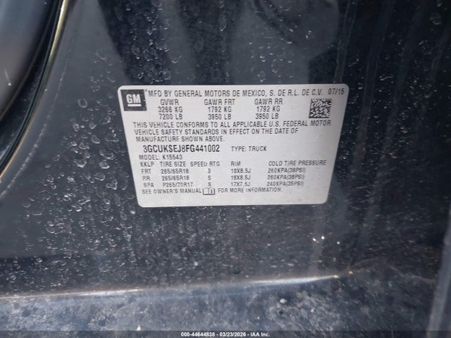 3GCUKSEJ8FG441002 Chevrolet Silverado 1500 2lz