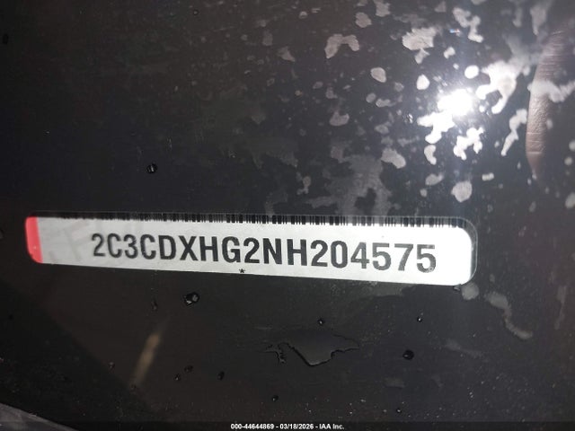 2022 Dodge Charger Gt Rwd მანქანა იყიდება აუქციონზე, vin: 2C3CDXHG2NH204575, აუქციონის ნომერი: 44644869