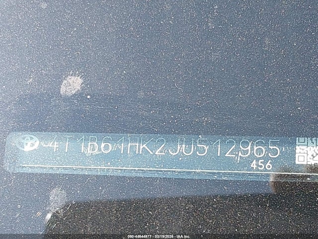 4T1B61HK2JU512965 Toyota CAMRY XSE