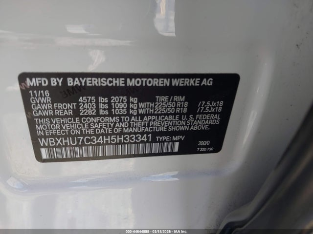 2017 BMW X1 WBXHU7C34H5H33341 Photo 8