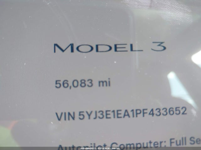 Aukcja sprzedaży 2023 Tesla Model 3 Rear-wheel Drive, vin: 5YJ3E1EA1PF433652, numer aukcji: 44645013