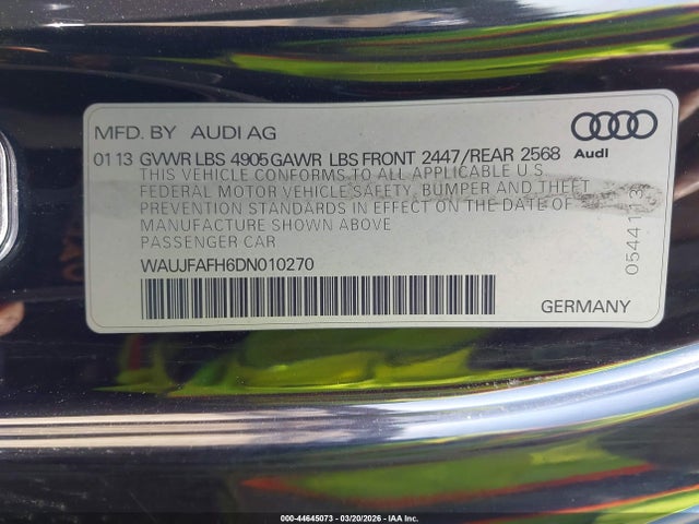 2013 AUDI A5 WAUJFAFH6DN010270 Photo 8