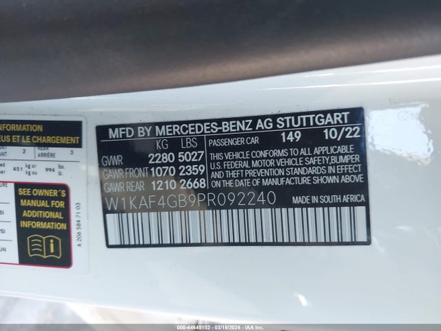 2023 MERCEDES-BENZ C 300 W1KAF4GB9PR092240 Photo 8