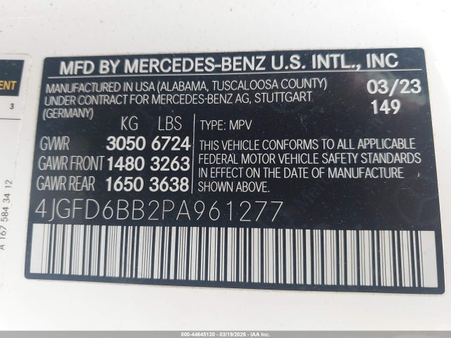 Aukcja sprzedaży 2023 Mercedes-benz Amg Gle 53 Coupe 4matic, vin: 4JGFD6BB2PA961277, numer aukcji: 44645130