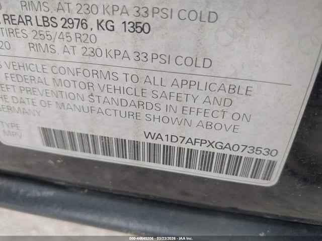 WA1D7AFPXGA073530 Audi Q5 3.0t Premium Plus