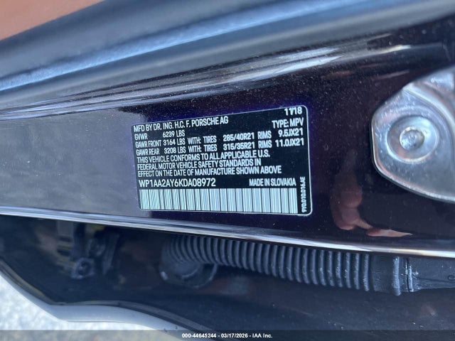 2019 PORSCHE CAYENNE WP1AA2AY6KDA08972 Photo 8
