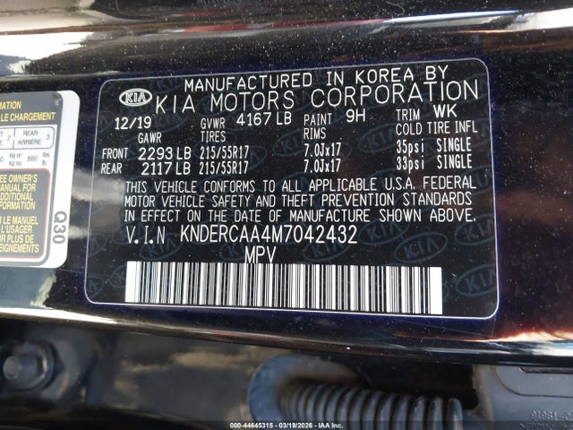 Продаж на аукціоні авто 2021 Kia Seltos Ex, vin: KNDERCAA4M7042432, номер лоту: 44645315