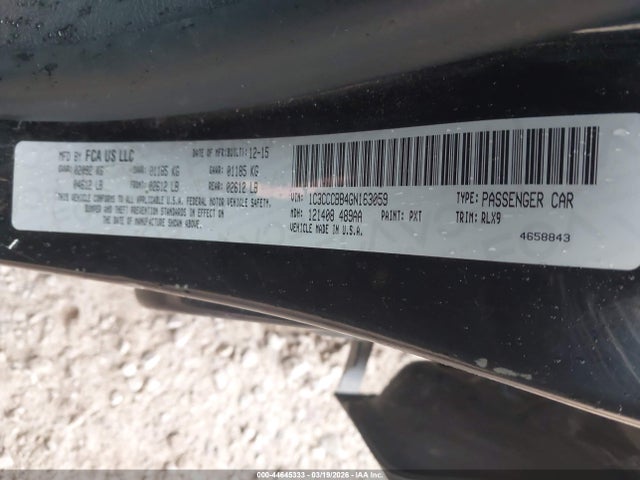 2016 CHRYSLER 200 1C3CCCBB4GN163059 Photo 8