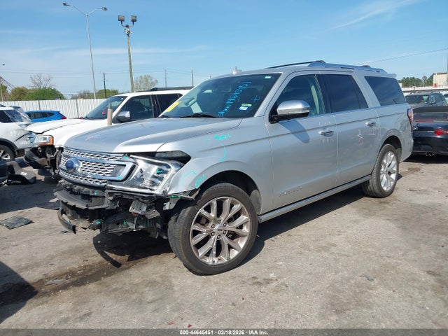 Продаж на аукціоні авто 2018 Ford Expedition Max Platinum, vin: 1FMJK1LT1JEA58760, номер лоту: 44645451