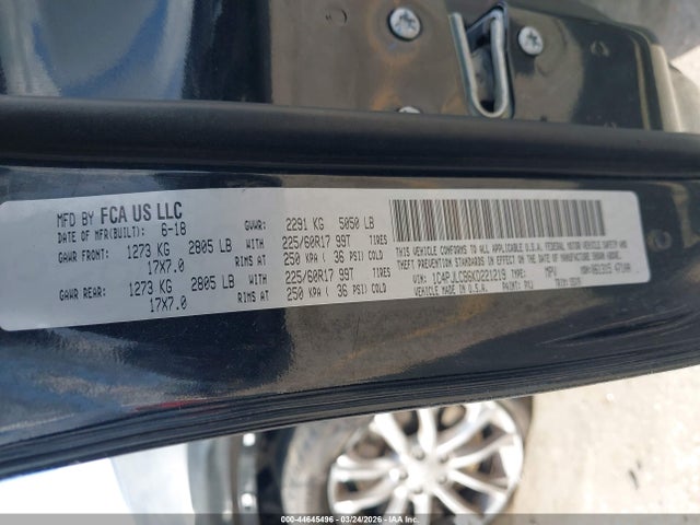 Aukcja sprzedaży 2019 Jeep Cherokee Latitude Fwd, vin: 1C4PJLCB6KD221219, numer aukcji: 44645496