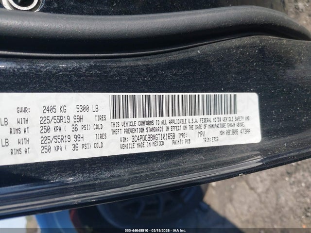 Продаж на аукціоні авто 2016 Dodge Journey Sxt, vin: 3C4PDCBBXGT101658, номер лоту: 44645510