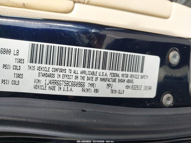 2011 JEEP GRAND CHEROKEE 1J4RR6GT5BC660966 Photo 8