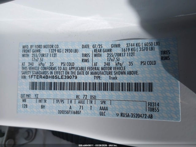 Ford RANGER XL 2025 1FTER4BH8SLE39079 Image 20