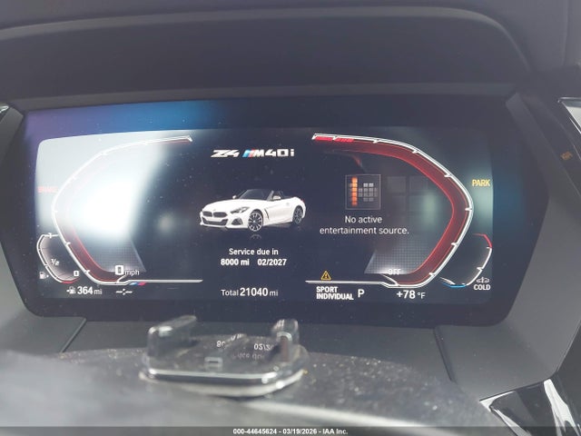 Auction sale of the 2025 Bmw Z4 M40i, vin: WBAHF9C07SWY37682, lot number: 44645624