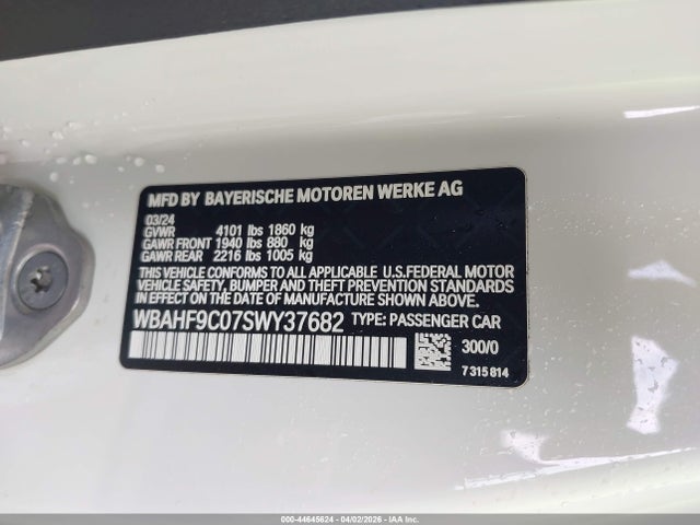 Auction sale of the 2025 Bmw Z4 M40i, vin: WBAHF9C07SWY37682, lot number: 44645624